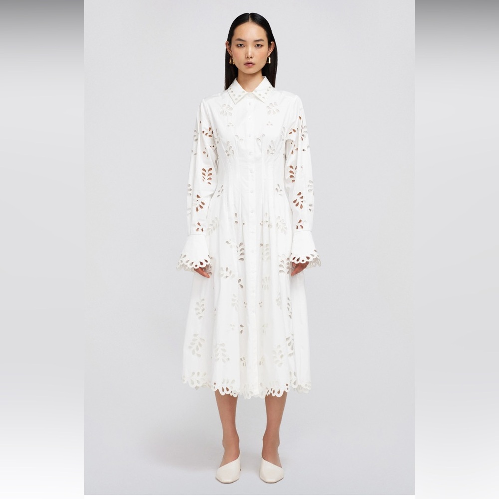 NWT Simkhai Eda Dress, White, Size Large